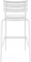 Стул пластиковый барный Siesta Contract Helen Bar 75 стеклопластик белый Фото 6
