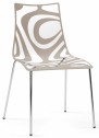 Стул прозрачный Scab Design Wave 4 legs сталь, технополимер песочный Фото 1