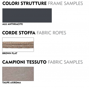 Комплект мягкой мебели Grattoni Soft алюминий, роуп, олефин антрацит, коричневый, тортора Фото 3