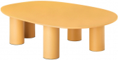 Столик ламинированный кофейный Scab Design Hyppo алюминий, компакт-ламинат HPL охра Фото 1