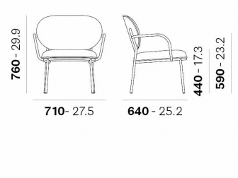 Кресло металлическое с обивкой-thumbs-Фото3