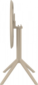 Стол пластиковый складной Siesta Contract Sky Folding Table 60 сталь, пластик бежевый Фото 7