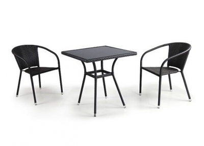 Комплект плетеной мебели Afina T282BNS/Y137C-W53 Brown 2Pcs искусственный ротанг, сталь коричневый Фото 2