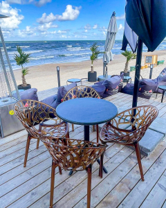 Стол пластиковый складной Siesta Contract Sky Folding Table Ø60 сталь, пластик черный Фото 14