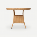 Стол плетеный обеденный ReeHouse Kipr алюминий, искусственный ротанг, термососна индийское дерево Фото 4