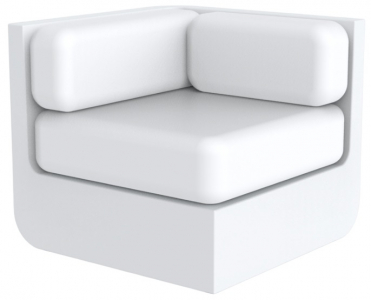 Модуль угловой с подушкой Vondom Ulm Basic полиэтилен, ткань Фото 1