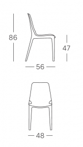 Стул пластиковый Scab Design Ginevra стеклопластик красный Фото 2
