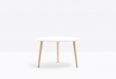 Столик журнальный PEDRALI Malmo ясень, компакт-ламинат HPL беленый ясень, белый Фото 4