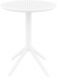 Стол пластиковый складной Siesta Contract Sky Folding Table 60 сталь, пластик белый Фото 5