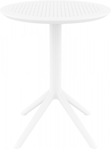 Стол пластиковый складной Siesta Contract Sky Folding Table 60 сталь, пластик белый Фото 5