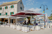 Зонт профессиональный двухкупольный 4х8 м Eden Garden Gemelli Split дерево/железо, акрил Фото 23