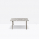 Столик кофейный PEDRALI Blume алюминий, сталь, искусственный камень серебристый, серый мрамор Фото 4