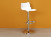 Стул барный пластиковый Scab Design Day Up сталь, технополимер хром, лен Фото 4