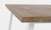Стол деревянный обеденный Garden Relax Oslo сталь, акация белый, натуральный Фото 7
