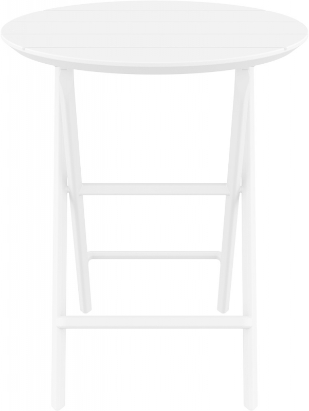 Стол пластиковый складной Helen Folding Table 60, белый, 600х740 мм