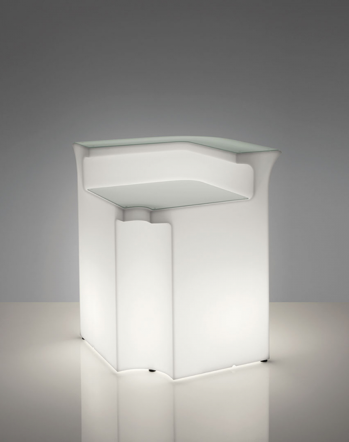 Столешница стеклянная для барной стойки Break Corner Desk