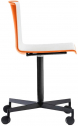 Стул офисный на колесах PEDRALI Tweet алюминий, полипропилен белый, оранжевый Фото 1