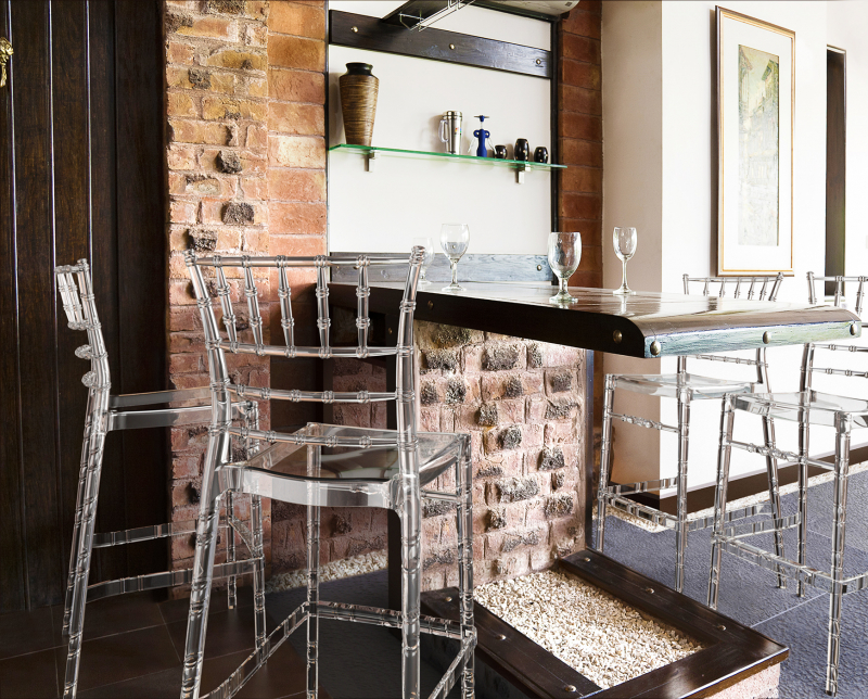 Стул прозрачный барный Chiavari Bar 75