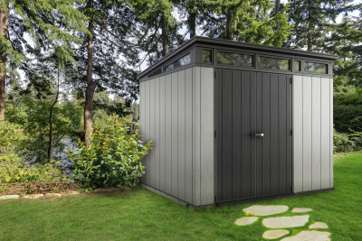Сарай из ДПК Keter Artisan 7x9 древесно-пластиковый композит серый Фото 2