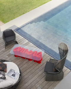 Стол пластиковый кофейный SLIDE Amore Table Standard полиэтилен, закаленное стекло Фото 4