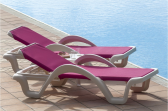 Шезлонг-лежак пластиковый Balliu Carmen полипропилен, текстилен Фото 4