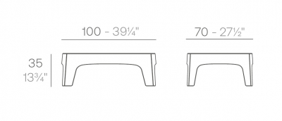 Столик пластиковый кофейный Vondom Solid Basic полипропилен черный Фото 2