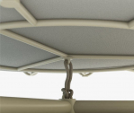Лаунж-диван подвесной Robertirattan Gravity нержавеющая сталь, канат, ткань шампань Фото 7