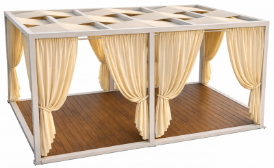 Шатер металлический со шторами ReeHouse Mercury Grand алюминий, полиэстер Фото 1