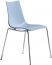 Стул пластиковый Scab Design Zebra Technopolymer 4 legs сталь, технополимер хром, голубой Фото 3