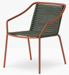 Кресло металлическое плетеное Philía