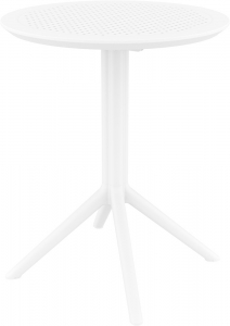 Стол пластиковый складной Siesta Contract Sky Folding Table 60 сталь, пластик белый Фото 6