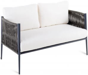 Диван двухместный плетеный с подушками-thumbs-Фото1