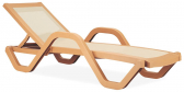 Шезлонг-лежак пластиковый Veranda Garden Marcel 3 полипропилен, текстилен тик, бежевый Фото 1