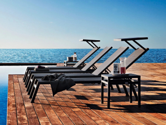 Шезлонг-лежак металлический с козырьком-thumbs-Фото1