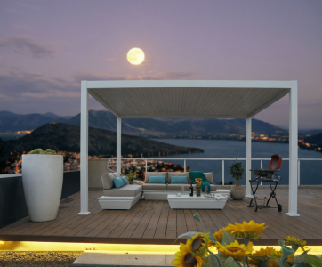 Пергола биоклиматическая моторизованная 3х3 м Tagliamento Pergola 120 Series алюминий Фото 15
