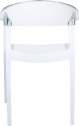 Кресло пластиковое Siesta Contract Carmen стеклопластик, поликарбонат белый, прозрачный Фото 6