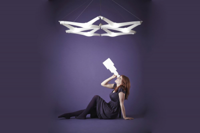 Светильник пластиковый подвесной SLIDE Kaleido Lighting полиэтилен белый Фото 4