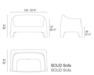 Диван пластиковый двухместный Vondom Solid Basic полипропилен белый Фото 2