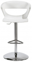 Стул барный пластиковый Kastel Kicca сталь, полипропилен хром, белый Фото 1