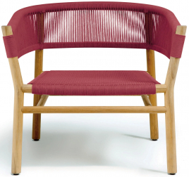 Кресло лаунж деревянное плетеное-thumbs-Фото1