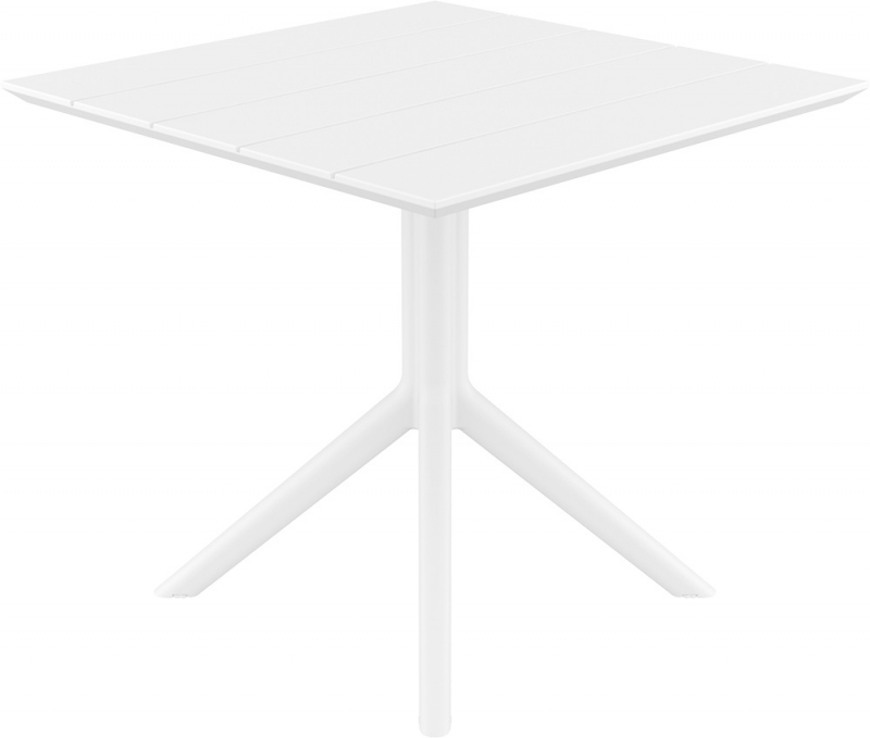 Стол пластиковый Paris Table 80, белый, 800х800х740 мм