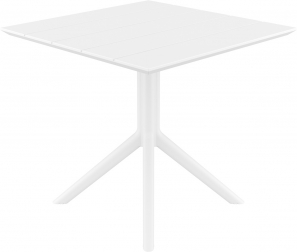 Стол пластиковый Paris Table 80, белый, 800х800х740 мм