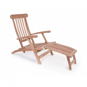 Шезлонг-лежак деревянный Garden Relax Steamer Maryland тик коричневый Фото 2