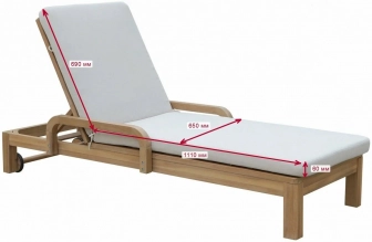 Шезлонг деревянный с матрасом-thumbs-Фото4
