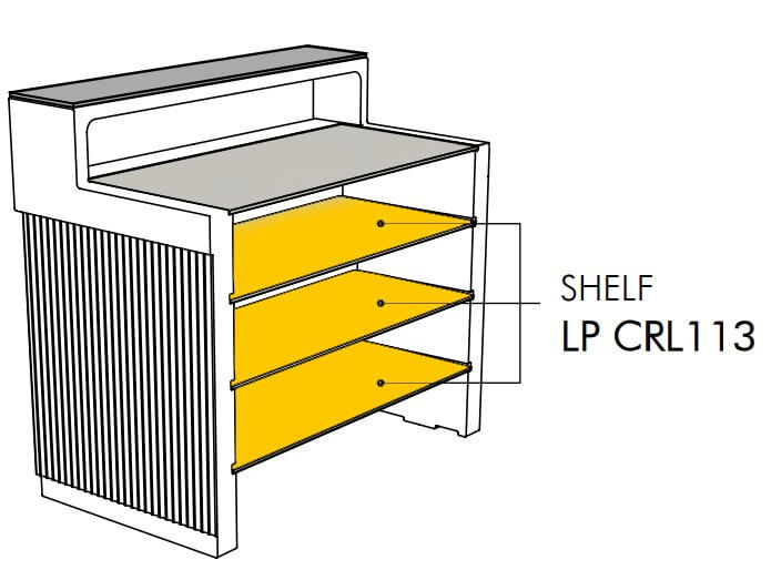 Полка HPL для барной стойки Cordiale Shelf