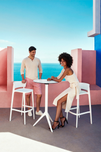 Стул пластиковый барный Vondom Africa Basic полипропилен, стекловолокно белый Фото 9