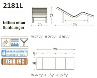 Шезлонг-лежак деревянный с матрасом-thumbs-Фото3