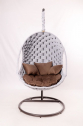 Кресло подвесное плетеное Pride Design Валио Гламур сталь, микровелюр серый Фото 3