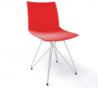 Стул пластиковый Gaber Kanvas TC сталь, технополимер красный Фото 1