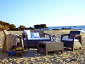 Комплект пластиковой мебели Keter Corfu Set пластик с имитацией плетения коричневый Фото 3